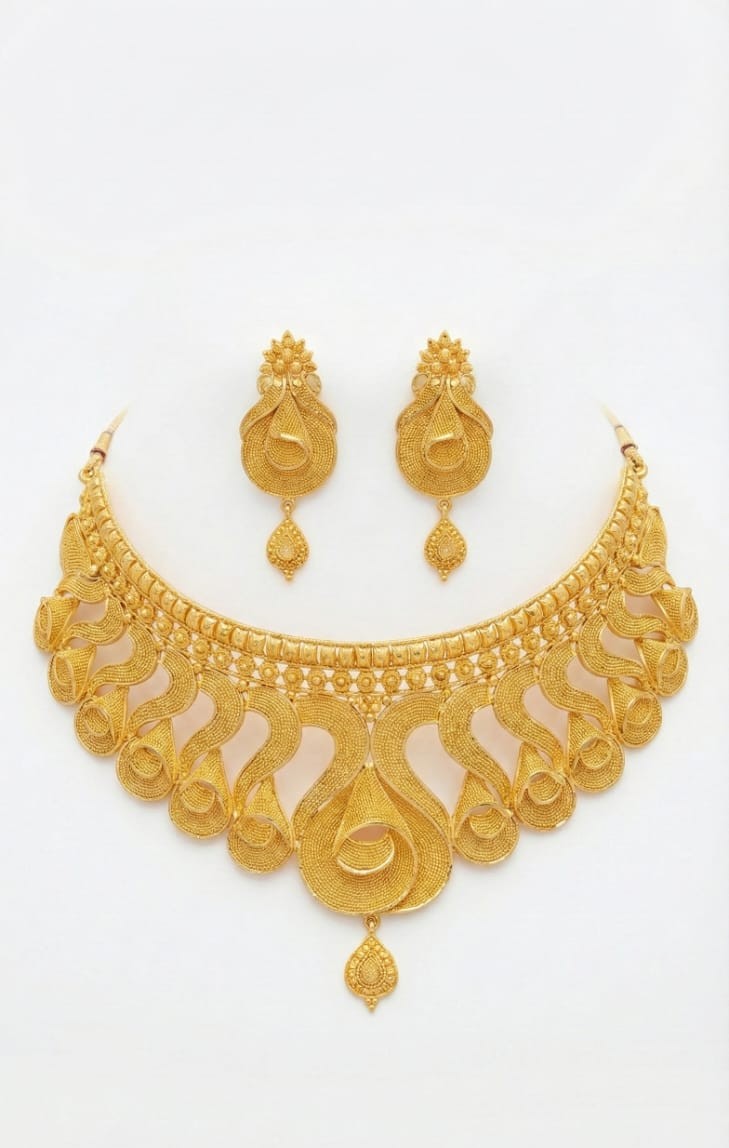 Royal Filigree Gold Necklace Set